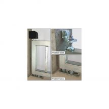 Ing Fixation - Pivot de portail acier seuil à cheviller - Fixation basse 1 trou - Carré 30x30 mm - Kit haut et bas
