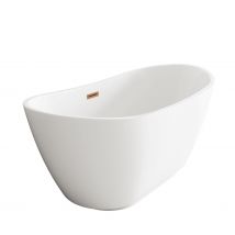 Balneo Baignoire Autoportante 170x72cm, Accessoires Cuivre, Acrylique Thermoformé 3.5mm, Avec Pieds Réglables, Parma