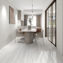 Rentside - Lames Pvc Clipsable - Sous Couche Intégrée- Épaisseur 7,5mm - Garantie 30 Ans - Couleur Gris Clair - Dimension L122cm x l 23 cm