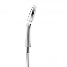 Duravit Universal Douchette Avec Jet Rain, Tête De Douche Rond (ø 110 Mm), Avec Minusflow Économie D'eau, Facile À Nettoyer, Chromé Blanc