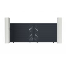 Casanoov - Portail Coulissant 4m Veleta H.160cm Aluminium Gris
