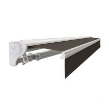 Sunny Inch - Store Banne Motorisé Et Manuel 2,5 X 2 M Demi Coffre Pour Terrasse - Taupe