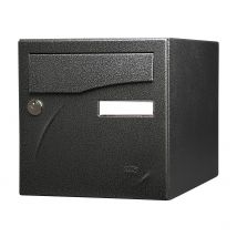 Renz - Boite Aux Lettres Préface 1 Porte Noir Décor Ral 9005d