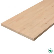 Forestea - Plan De Travail Hêtre Massif Lamellé Collé Abouté 2000 X 650 X 38 Mm - Fsc 100%.