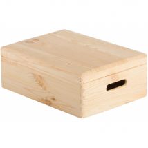Boîte de rangement en pin massif avec couvercle Taille 3 Astigarraga
