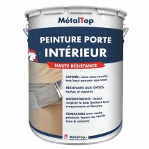 Peinture Porte Interieur - Metaltop - Gris Ardoise - Ral 7015 - Pot 15l