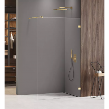 Otitec - Paroi De Douche À L'italienne 150 Cm Doré Miami Gold Shine
