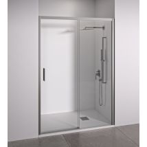 Bellobath - Paroi De Douche 2 Panneaux Dont 1 Coulissant En Niche -largeur 100 - 105 Cm -hauteur 195 Cm - Verre Anticalcaire 6 Mm-profilés Argent 