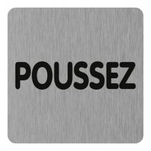 Novap - Plaque De Porte Poussez - Aluminium Brosse 100x100mm - 4384191