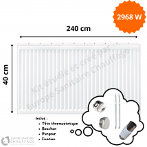 Radiateur Acier H.40 X L.240 Cm Stelrad 2968w T22