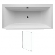 Baignoire Droite 170 X 70 Jacob Delafon Evok, Deux Places + Pare Bain