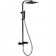 Essebagno - Kiara Colonne De Douche Noire Avec Mitigeur Mécanique