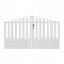 Gefradis - Portail Battant Pvc Blanc H145 X L400 Alençon Convexe