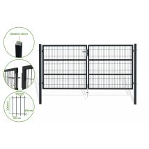 Casanoov - Portail Battant Grillagé 3m Razo H.140cm Gris