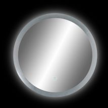 Miroir Luna Led Rétroéclairé, Antibuée Avec Interrupteur Marche/arrêt Tactile - Rond Ø60 - Lpp