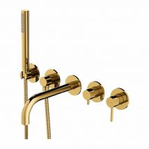 Omnires - Mitigeur De Douche Et De Baignoire À Encastrer - 5 Sorties - Y - Doré