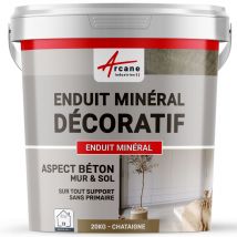 Enduit Minéral Aspect Béton Mur Et Sol Chataigne - 20 Kg - Arcane Industries