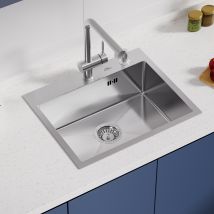 Auralum - AuraLum Évier Cuisine 1 Bac 55x45CM Évier à encastrer avec Distributeur Savon