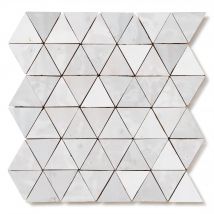 Zellige Marocain Artisanal Véritable - Blanc Fes Triangle Petit 4,9 Cm - Carrelage Mur - Ro'ma Nature