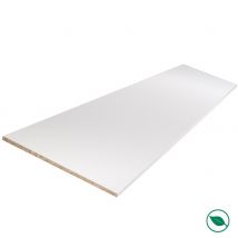 Forestea - Tablette mélaminé blanc 1200 x 200 x 18 mm - PEFC 75% .