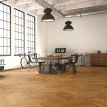 Ds Parquet - Parquet Contrecollé Point De Hongrie Chêne Huilé Naturel Rustique Bordeaux 120x14x770mm - 3mm De Couche D'usure