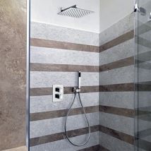 Ensemble De Douche À Encastrer Dax Square Paini - Douche De Tête Ø 300 Mm - Chromé