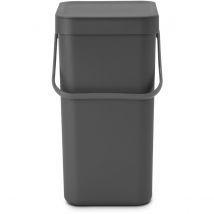 Poubelle Manuelle Brabantia Sort & Go 12l Grey