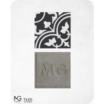 Mg Valencia - Carreaux De Ciment | Victoria | Gris Et Noir 20x20cm (boite De 24 Unités = 0,96m2)