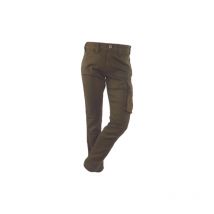 Jeans De Travail Rica Lewis - Homme - Taille 48 - Multi Poches - Coupe Droite Confort - Fibreflex - Twill Stretch - Kaki - Jobc