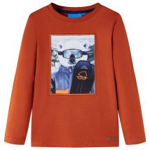 Vetonek - Camiseta Infantil De Manga Larga Color Teja Claro 92