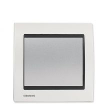 Siemens-poussoir Silver Delta Iris + Plaque Métal Blanc