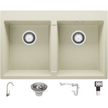 Primagran - Evier Cuisine en Granit Beige 78x50cm
