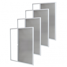 Volet Moustiquaire - Lot De 4 Moustiquaires Enroulables Latérales H220 Cm X L160 Cm Alu Blanc