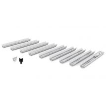 Mea - Système de drainage décoratif DECOSTONE en SMC avec tôle perforée en acier galvanisé Passage piéton - (9x1m) larg.utile 100mm