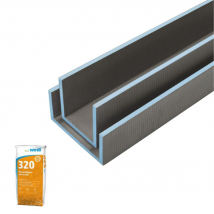 Wedi - Coffre d'habillage WEDI Mensolo U 260 x 30 x 15 cm + Colle 320