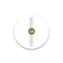 Casanoov - Lot De 4 Poteaux Eifel 15x15 En Alu H.166cm - Blanc Mat
