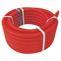 Somatherm For You - Couronne de tube PER rouge gainé Ø12 - longueur 25m