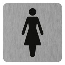 Novap - Plaque De Porte Toilettes Femme - Aluminium Brosse 100x100mm - 4384030