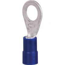 Cosses Pvc Bleu À Anneau Pré-isolée À Sertir - Diamètre Tête 10,5 X 6,2 Mm - Section 1,5 - 2,5 Mm² - Vendu Par 100 - Klauke