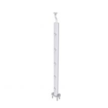 Aica Sanitaire - Poteau garde-corps aluminum Intérieur ou extérieur fixation à plat