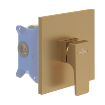 Villeroy & Boch - Façade Mécanique Villeroy Et Boch Architectura Square Brushed Gold + Corps Encastré