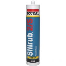 Silirub 2s - Mastic Silicone Neutre - Soudal - Cartouche De 290 Ml Transparent