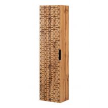Furnidea - Meuble Colonne Suspendu De Salle De Bain Diamond Chêne 35 Cm