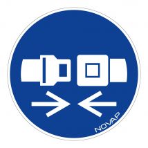 Novap - Panneau Ceinture De Sécurité Obligatoire - Rigide Ø80mm - 4030074