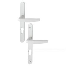 Ensemble De Porte-fenêtre Plaque Étroite Atlanta 1530/300lmsgl Hoppe 195mm Blanc 9010 Clé I Entr.92 C.8 - Ép.68/77 - 3303841