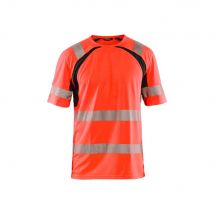 Blakläder - T-shirt Anti-uv Haute-visibilité Rouge Fluo/noir - Blaklader - Taille M