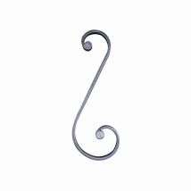 Déco Fer Forgé - Volute Inégale En S À Noyau - Hauteur 380mm Largeur 135mm Plat Lisse 20x8mm - Fer Forgé - À Souder