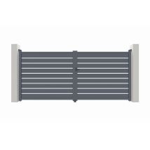 Casanoov - Portail Battant 4m Vogel H.180cm Aluminium Gris