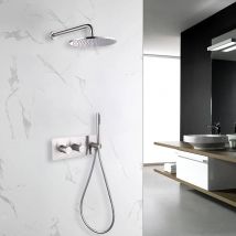 Bellegno - Colonne De Douche Encastrée Thermostatique Corposa Acier Brossé