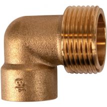 Thermador - Raccord Laiton Coudé 90° À Souder - M 1/2' - Diamètre 16 Mm - 92gc